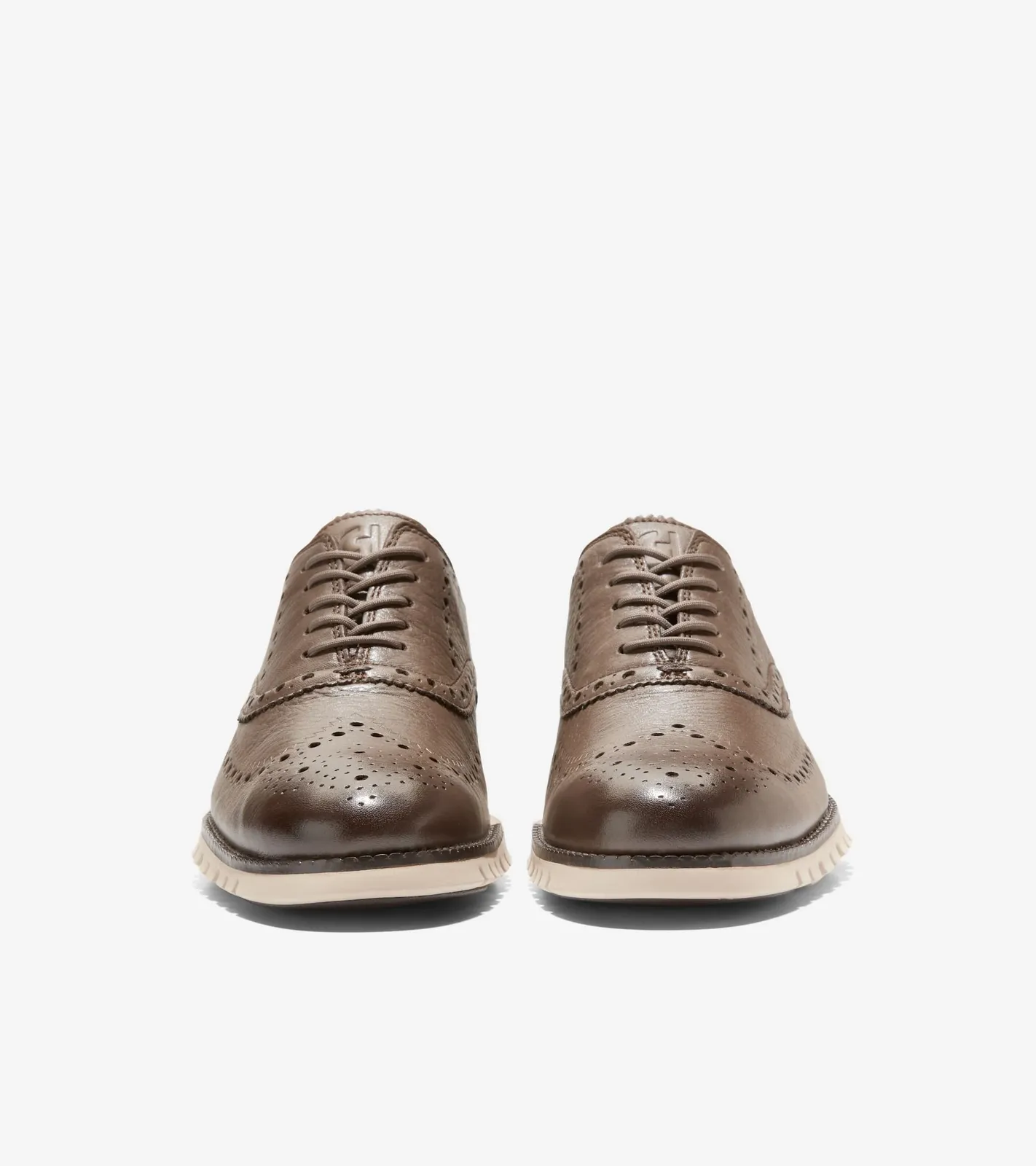 Cole Haan Mens Zerogrand Wingtip Oxford Truffle Dark Chocolate/White Sand C37737