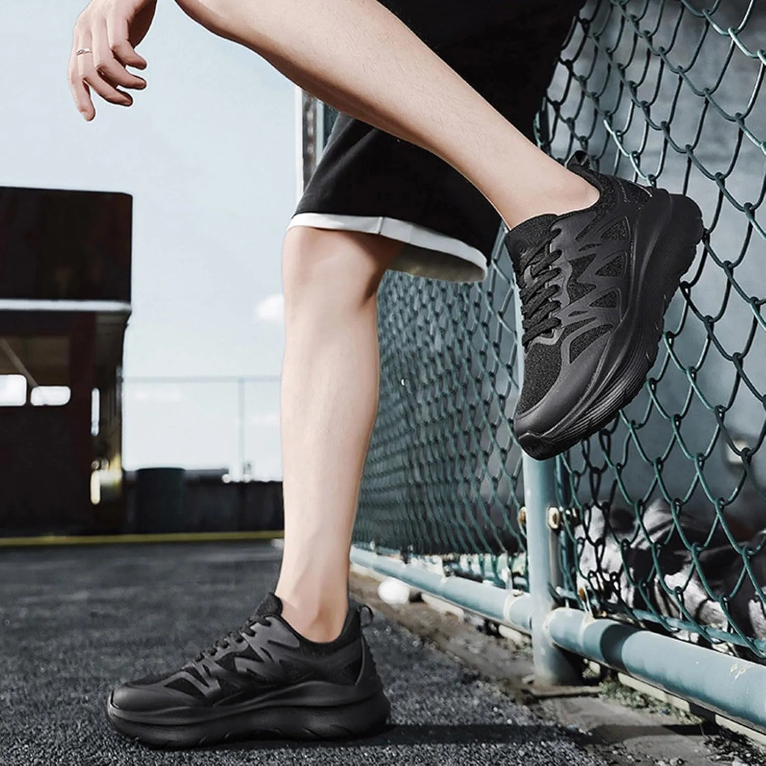 Couples Fashion Mesh Solid Color Breathable Sneakers Temperament Comfortable Running Shoes Sneaker Boots Men S