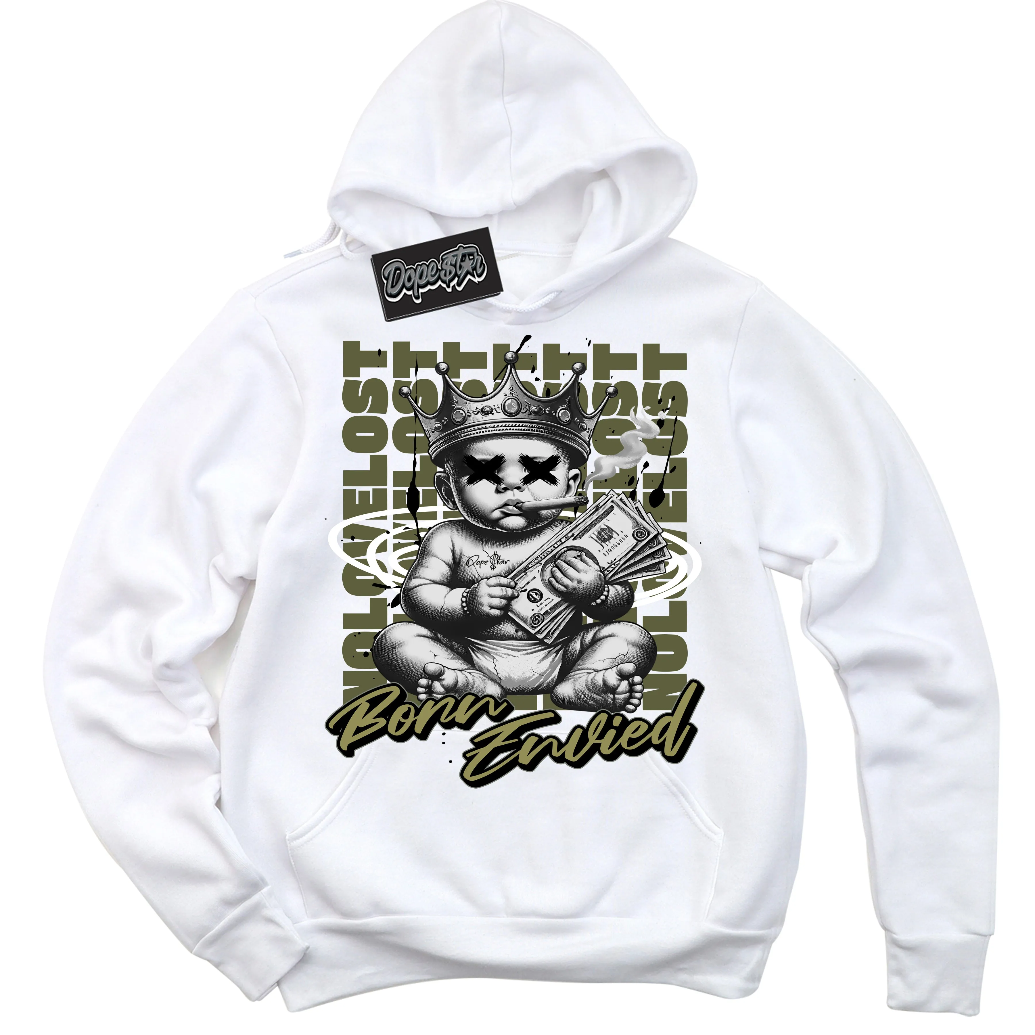 Craft Olive 4s Sneaker Hoodie Born Envied Graphic