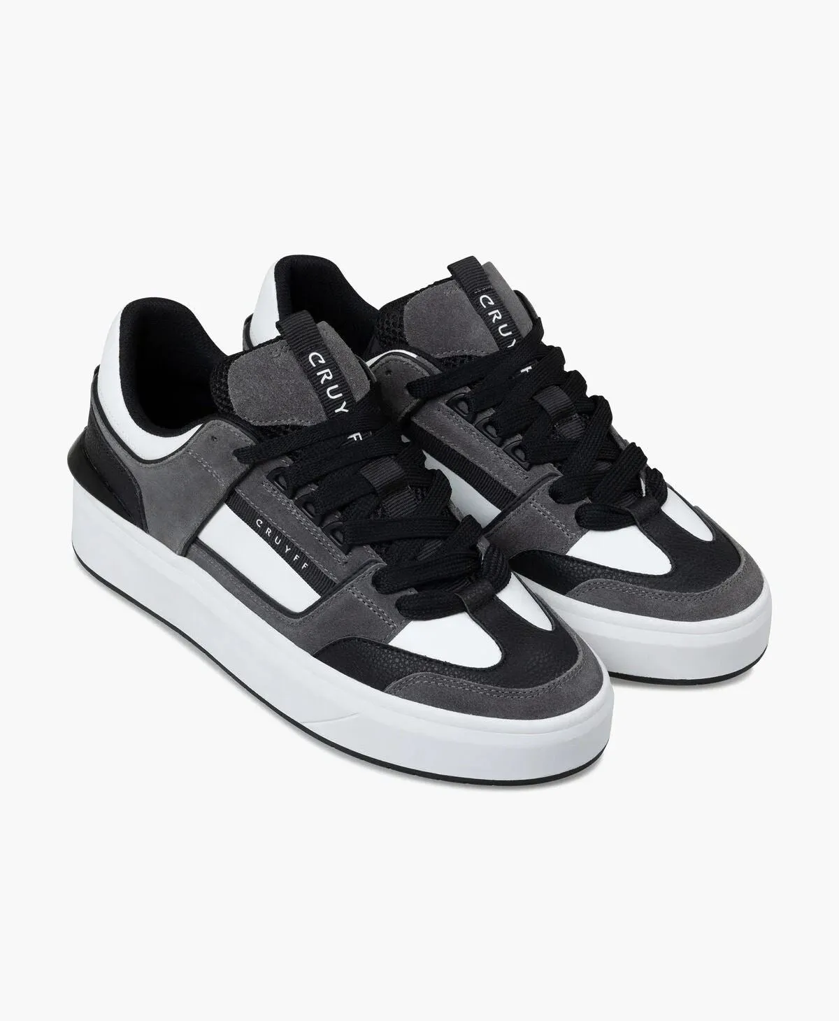 Cruyff Kickturn Leather Men's Mid Grey/White Trainers