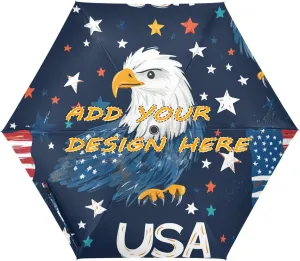 custom UV 50  umbrella automatic American White Bird for travel and golf portable and lightweight customized large umbrellas for rain auto open paraguas para lluvia y viento