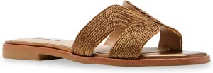 Cut-Out Sandals Season clearance Hadyn Fashion Flat 7.5 Bronze Steve Slip Huge selection Madden On Slides Open Toe