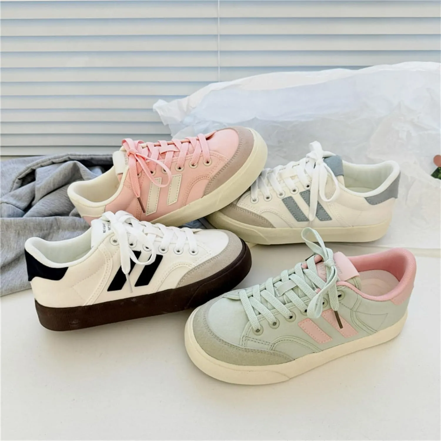 Cute Bowknot Star Cat Fish Chunky Platform Sneakers Women Y2K Aesthetic 1.2" Height Increase Casual Outfit Cute Walking Shoes