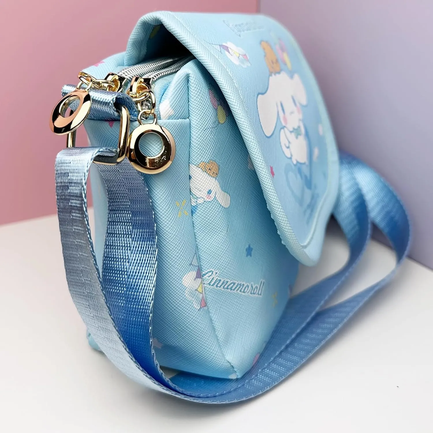 Cute Kitty Crossbody Bag with Bracelet Charm, Kawaii Handbag Shoulder Zipper Bag Coin Pouch Accessories for Women Girls