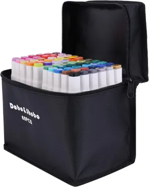 Dabo&Shobo 60 Colors Alcohol Markers, drawing markers, Dual Tip Art Markers, Fine & Chisel Coloring Marker for Kids Sketching Adult Coloring