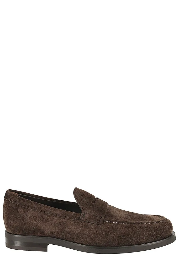Dark Brown Suede Moccasin
