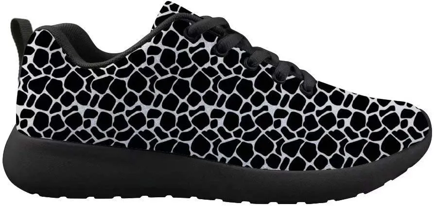 Dellukee Women's Casual Walking Shoes Fashion Colorful Leopard Printed Durable Breathable Lace Up Sport Running Sneaker