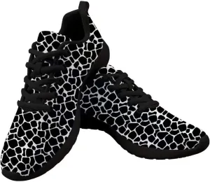 Dellukee Women's Casual Walking Shoes Fashion Colorful Leopard Printed Durable Breathable Lace Up Sport Running Sneaker