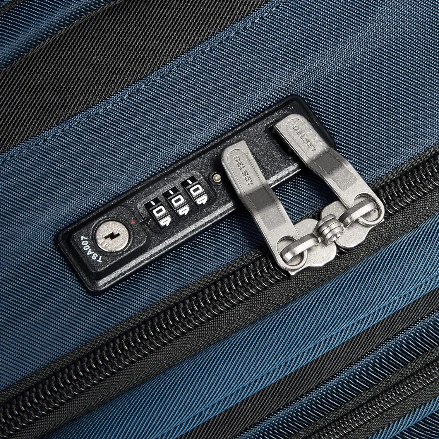 DELSEY PARIS Sky Max 2.0 Softside Expandable Luggage with Spinner Wheels 2 Piece Set, Blue (24 Inch/Duffle)