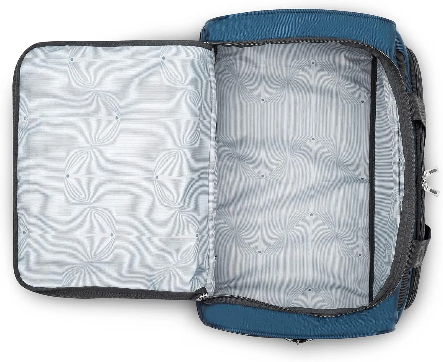DELSEY PARIS Sky Max 2.0 Softside Expandable Luggage with Spinner Wheels 2 Piece Set, Blue (24 Inch/Duffle)
