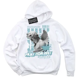 Denim Turquoise Dunk Sneaker Hoodie Pray Enemies Graphic