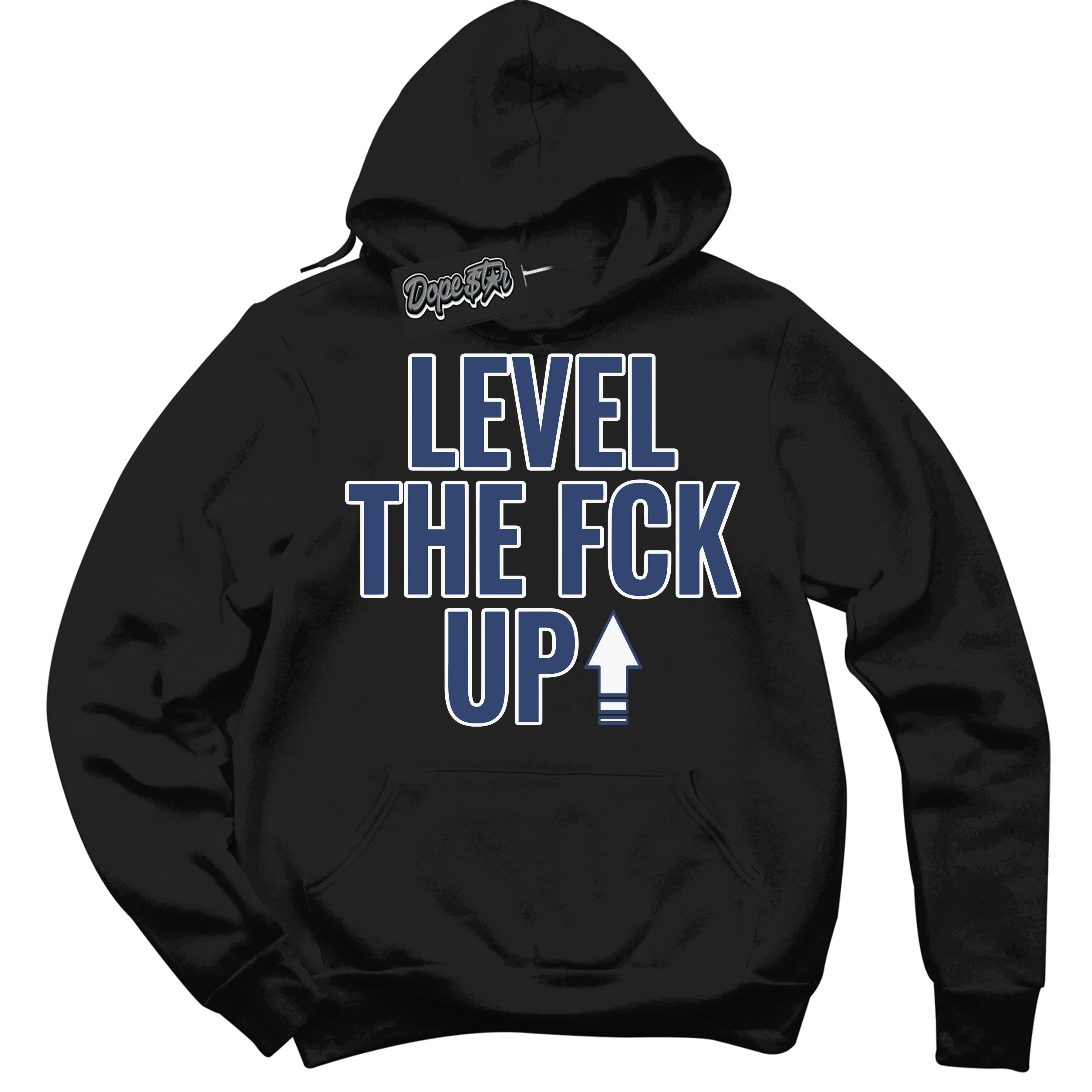 Diffused Blue 11s Sneaker Hoodie Level The Fck Up Graphic