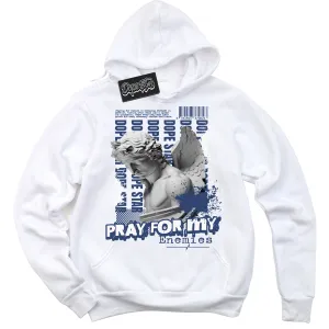 Diffused Blue 11s Sneaker Hoodie Pray Enemies Graphic
