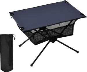 DOMIKING Navy Blue Portable Camping Table Folding Picnic Tables with Carrying Storage Bag Camp Tables for Hiking Fishing Cooking 23.6 * 15.7 * 15 in