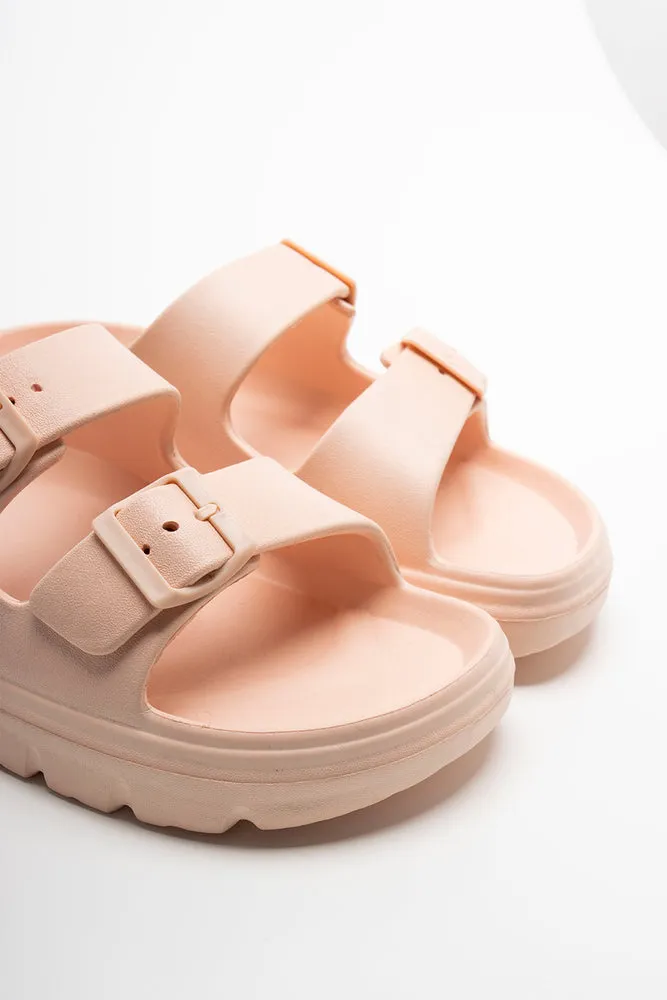 Double Strap Slide Pink