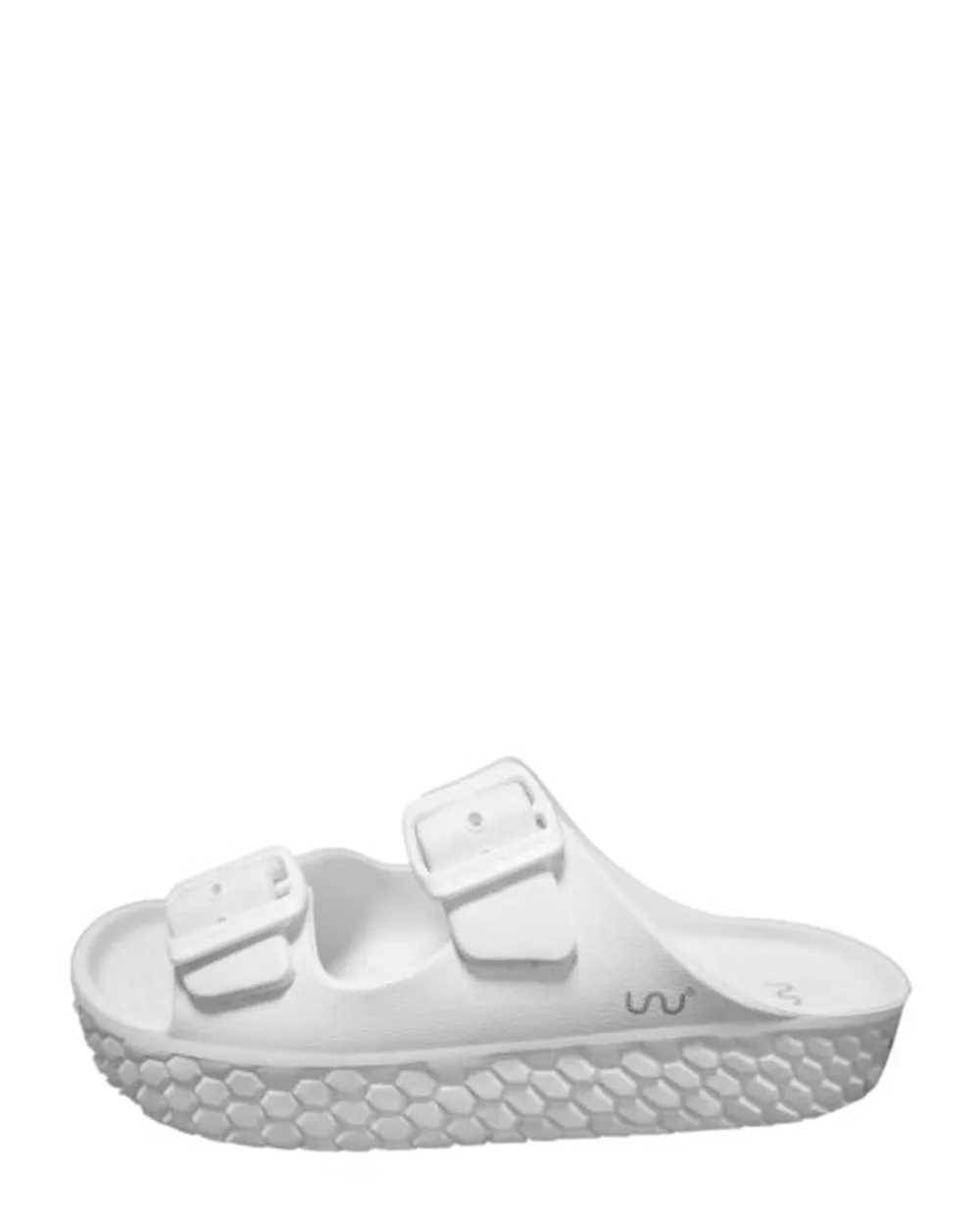 Doubleu Sakura White Platform Slide