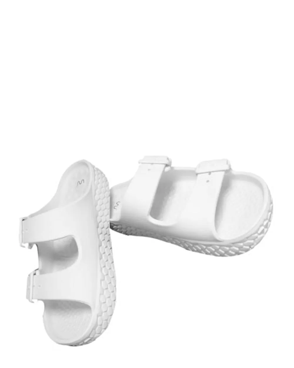 Doubleu Sakura White Platform Slide