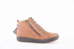 ECCO - SOFT 7 TRED-FLAT ZIP/LACE ANKLE BOOT - TAN
