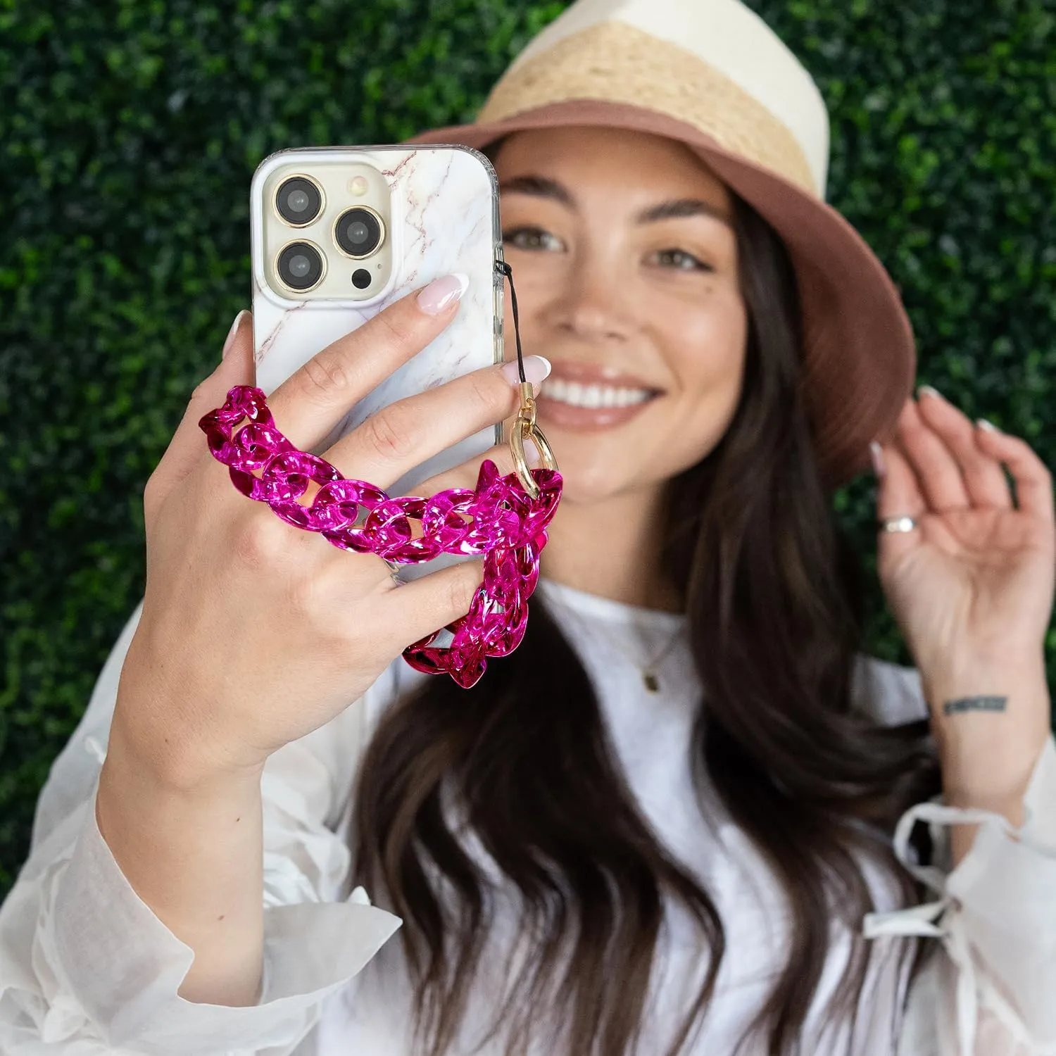 Ellie Rose – Phone Charm Metal Phone Chain Chunky Lanyard Wristlet Bracelet Strap Phone Case Accessories Decoration for Women
