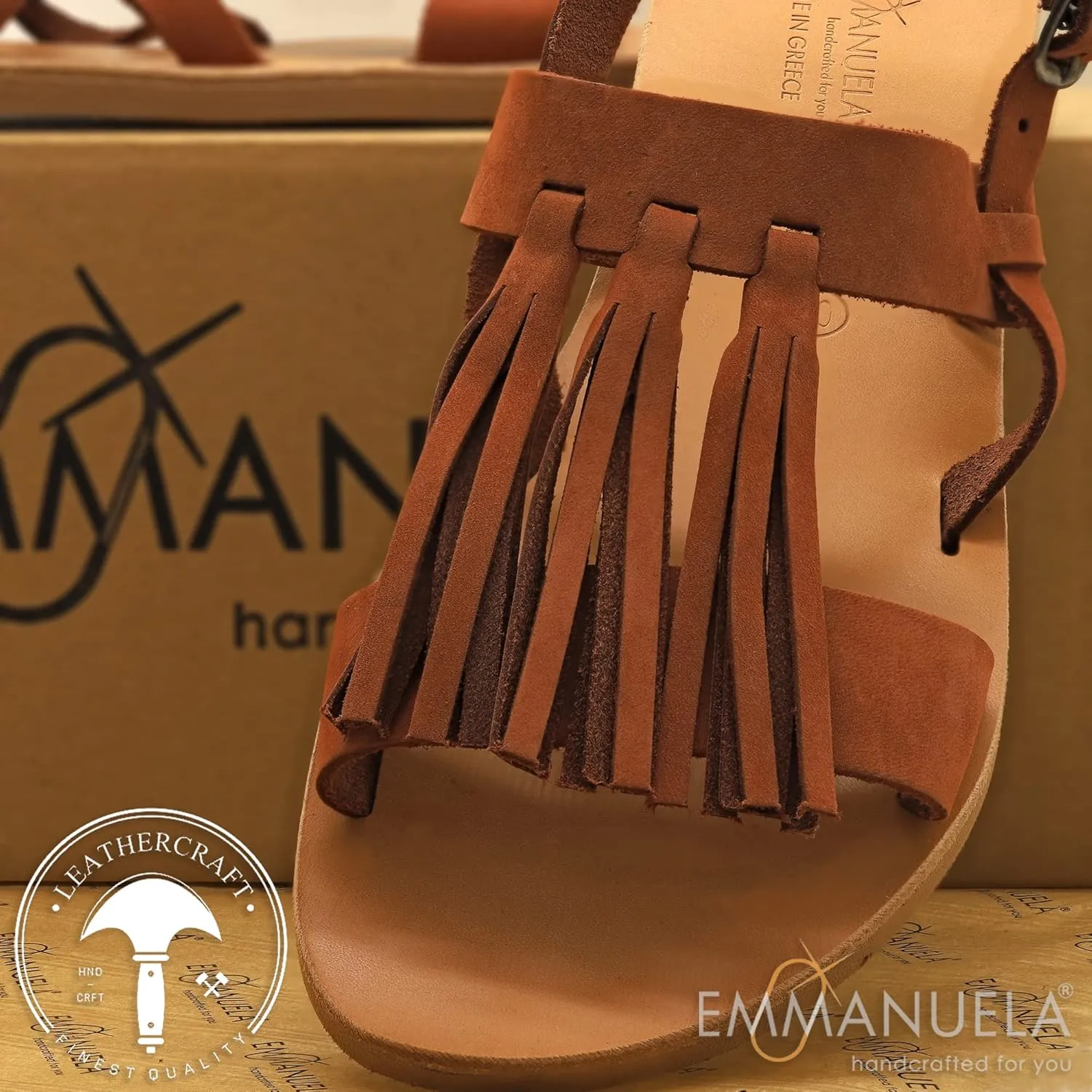 Emmanuela Ancient Greek Leather Flat Sandals, Quality Handmade Slide on X Strap Summer Shoes for Women, Open Toe Sliders, Boho Chic Mules