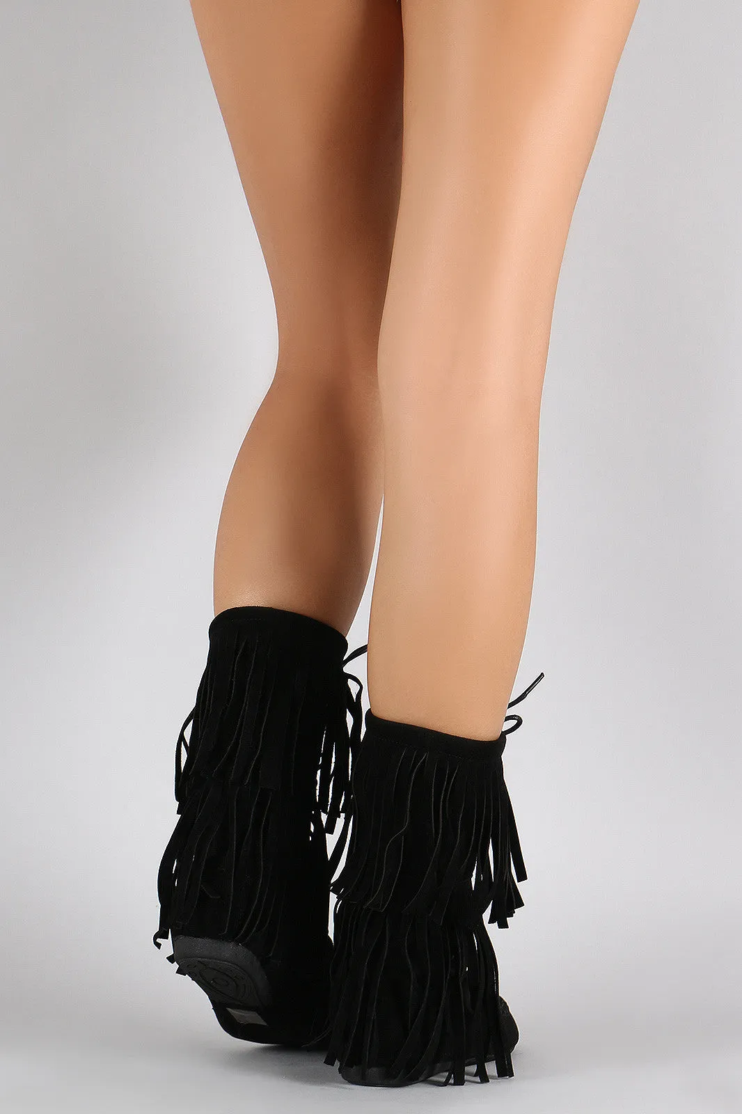 Flat Clearance sale Boot Up Fringe Lace Bargain price Moccasin