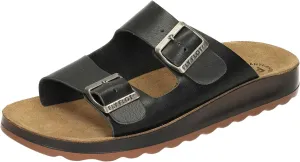 FLY FLOT Men's Slide Flat Sandal, Schwarz, 11