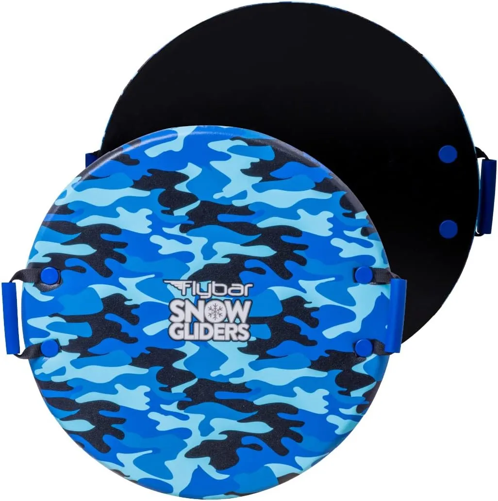 Flybar Snow Sled for Kids - Foam Saucer Disc Sled, Ages 6 , Easy Grip Handles, Durable with Slick Bottom & PE Core Build, Lightweight Sleds for Kids, Snow Toys for Kids Outdoor, Up to 110 lbs, 26"