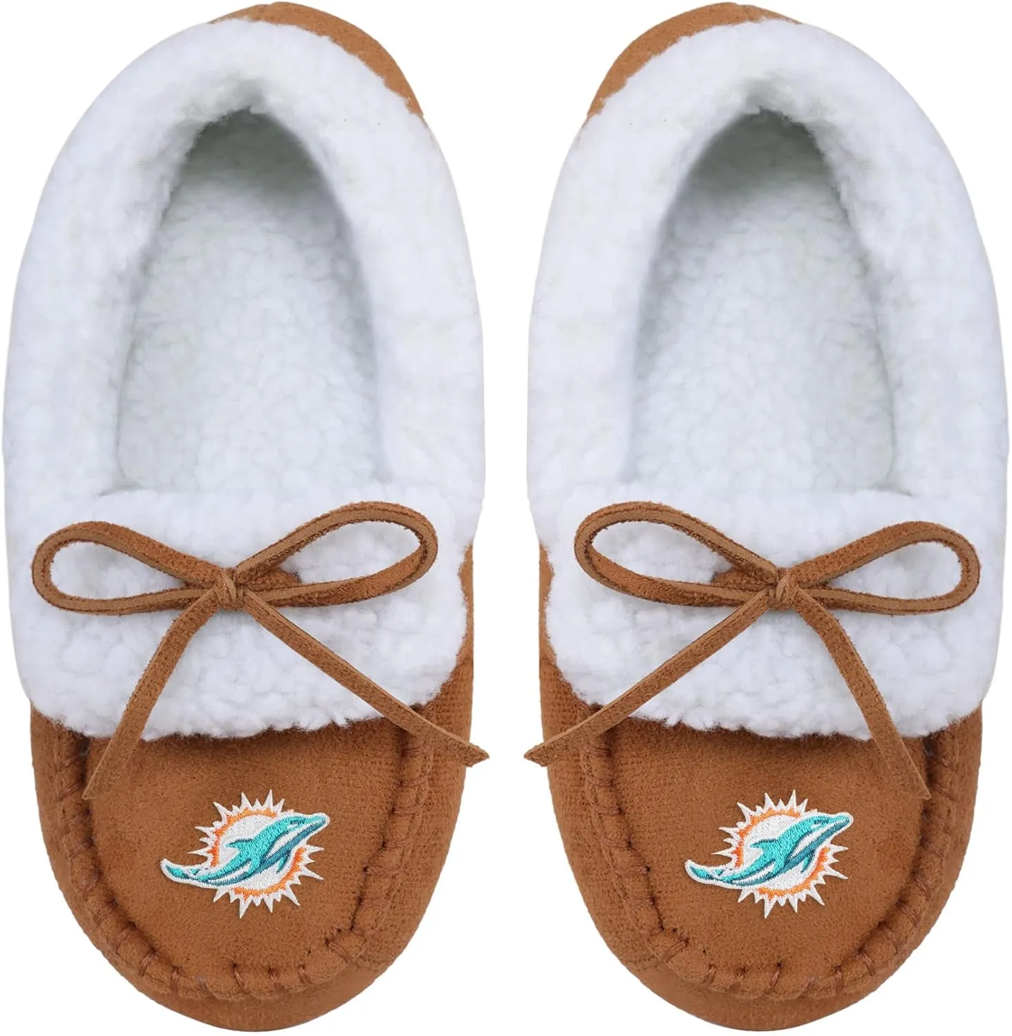 FOCO Boys NFL Team Logo Moccasin Slippers
