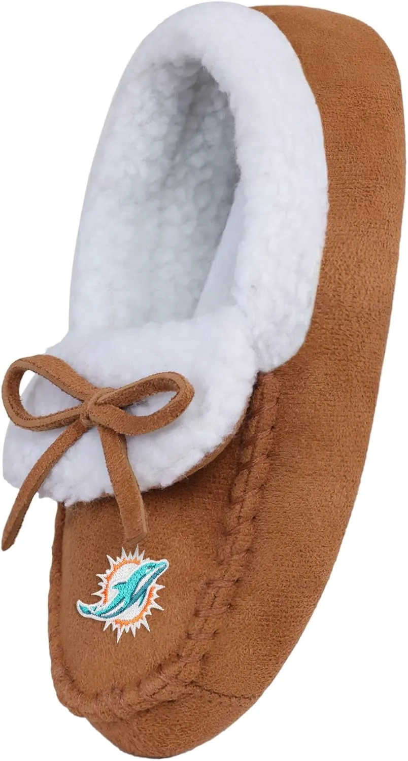 FOCO Boys NFL Team Logo Moccasin Slippers