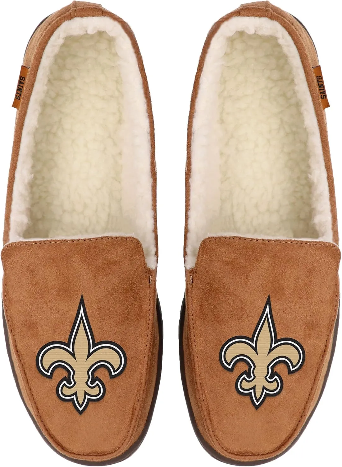 FOCO Men's NFL Football Team Logo Moccasin Slippers