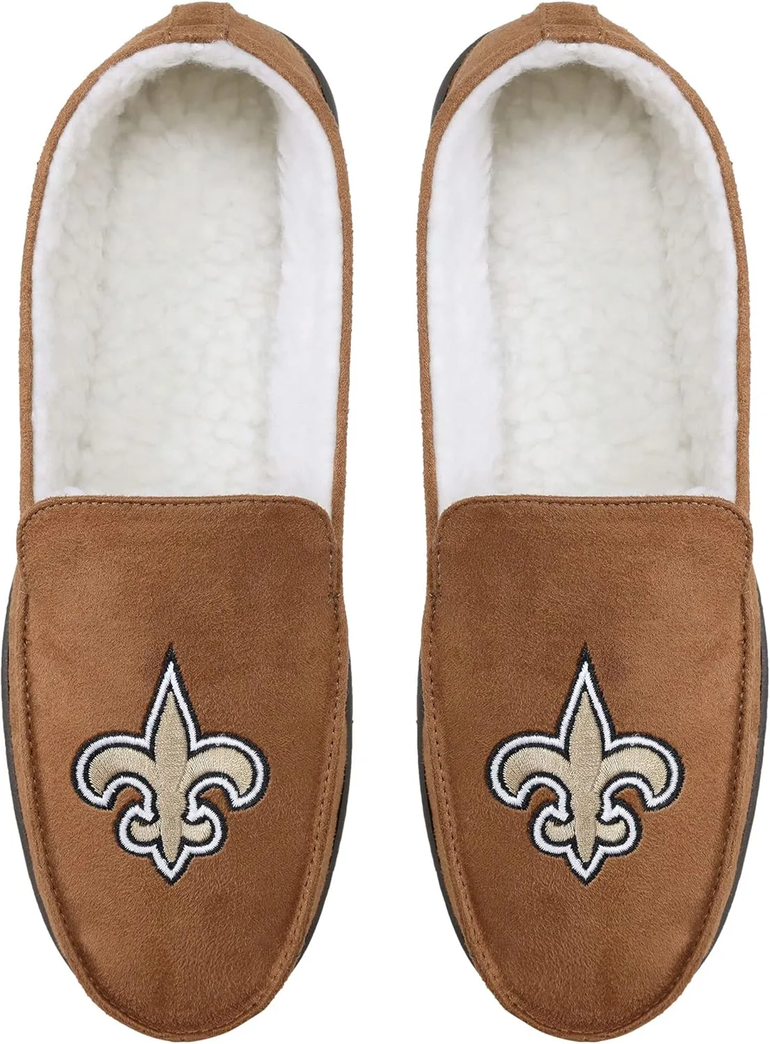 FOCO Men's NFL Football Team Logo Moccasin Slippers