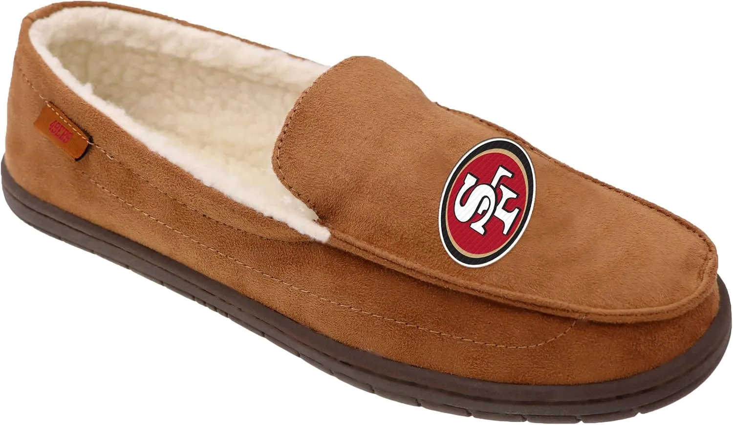 FOCO Men's NFL Football Team Logo Moccasin Slippers