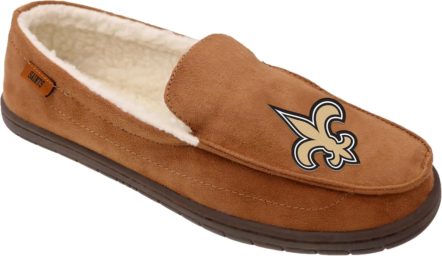 FOCO Men's NFL Football Team Logo Moccasin Slippers