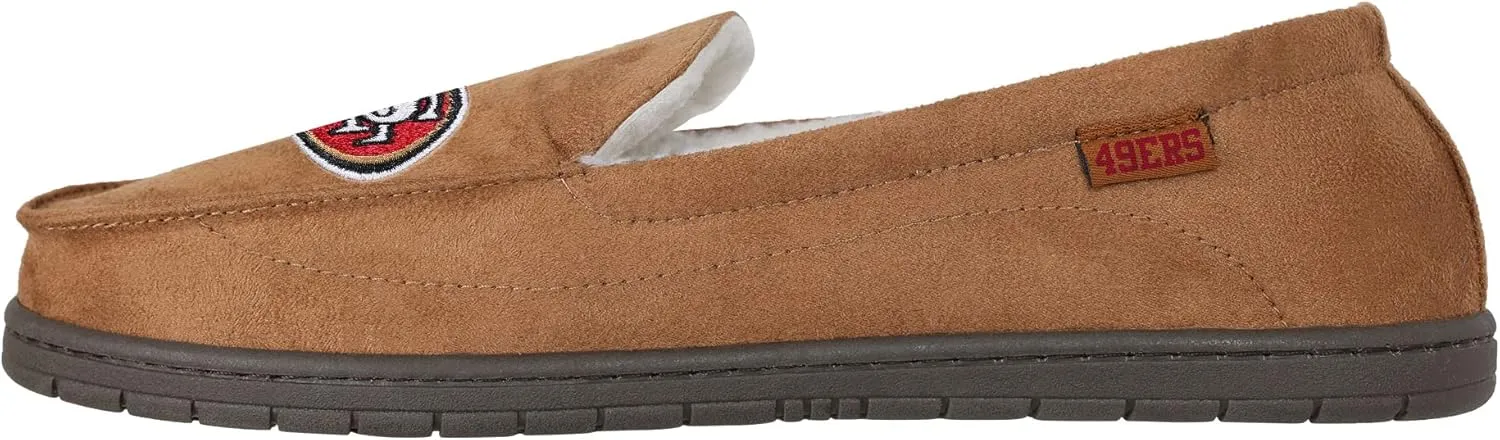 FOCO Men's NFL Football Team Logo Moccasin Slippers