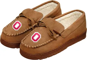 FOCO NCAA Mens NCAA College Team Logo Moccasin Slippers