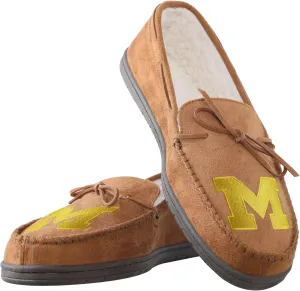 FOCO NCAA Mens NCAA College Team Logo Moccasin Slippers
