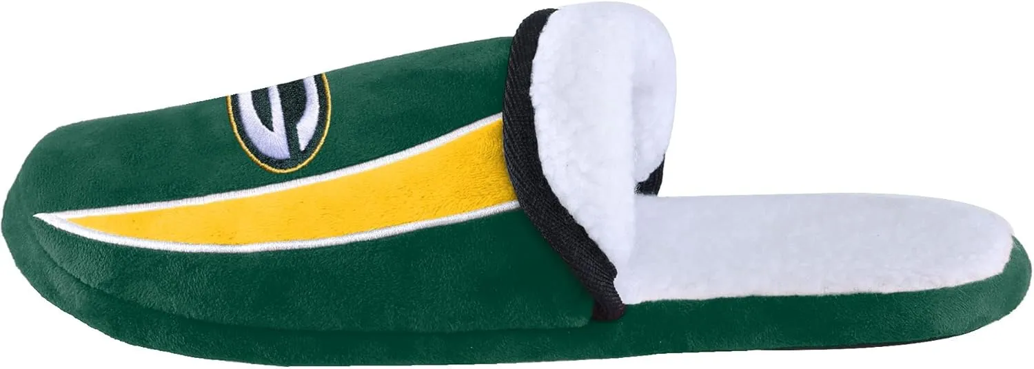 FOCO NFL Mens Football Team Logo Moccasin Slippers Shoes