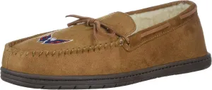 FOCO NHL New York Rangers Mens College Team Logo Moccasin Slippers Shoes, Tan, XL (13-14)