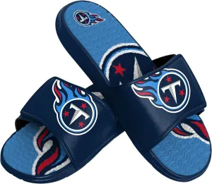 FOCO Tennessee Titans NFL Mens Colorblock Big Logo Gel Slide - M