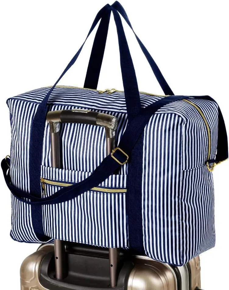 Foldable Travel Bag Water Resistant Travel Duffle Bag with Lining and Shoulder Strap UPGRADE One Size