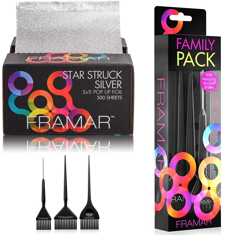 Framar Star Struck Silver Pop Up Hair Foil - Framar Family Hair Color Brush Set