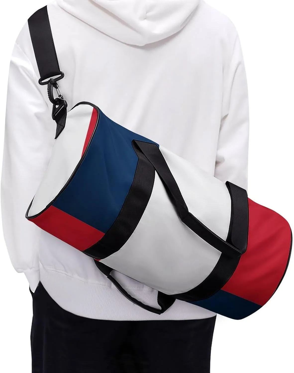France Flag Large Capacity Gym Duffel Bag for Men Women Dry Wet Separation Travel Overnight