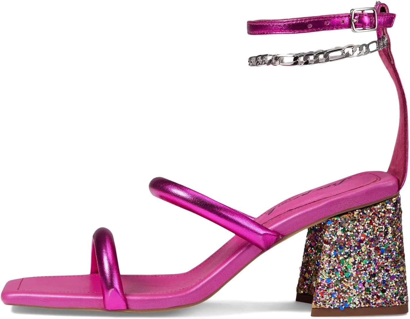 Free People Parker Chain Heels for Women - Adjustable Buckle Closure with Leather Insole, Gorgeous and Fashionable Heels