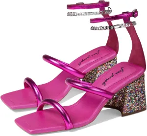 Free People Parker Chain Heels for Women - Adjustable Buckle Closure with Leather Insole, Gorgeous and Fashionable Heels