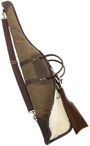 Frost River Gun Carrying Case - Sherpa Lined Water Resistant Waxed Canvas Rifle Bag, Scoped or No Scope