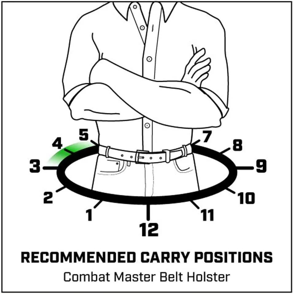 Galco Combat Master OWB Belt Holster Compatible with Glock 48/48 Mos | Smith & Wesson M&P 9mm Shield EZ, Right Hand