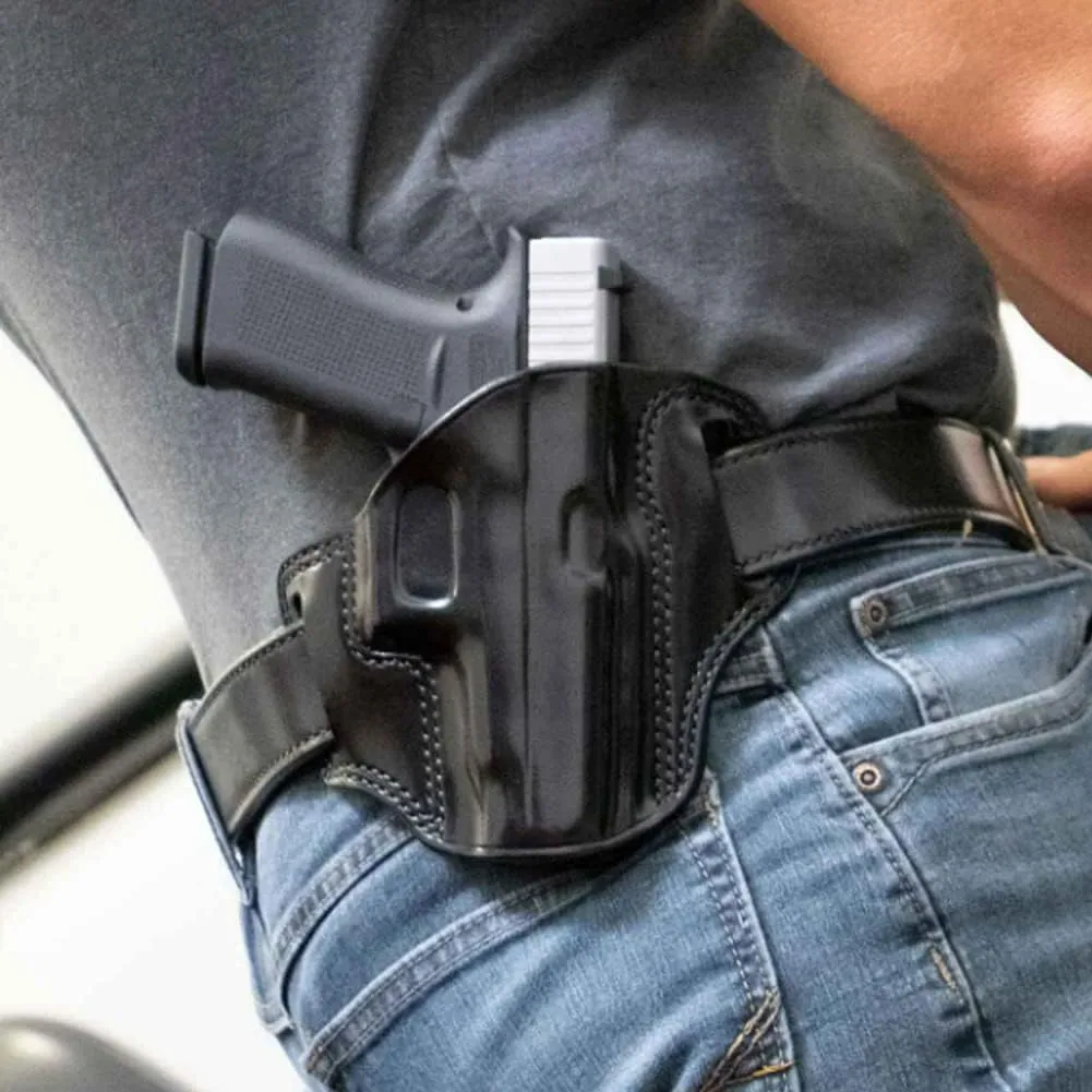 Galco Combat Master OWB Belt Holster Compatible with Glock 48/48 Mos | Smith & Wesson M&P 9mm Shield EZ, Right Hand