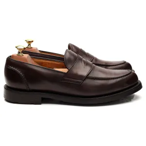 'Gayton' Dark Brown Leather Loafers UK 9 F