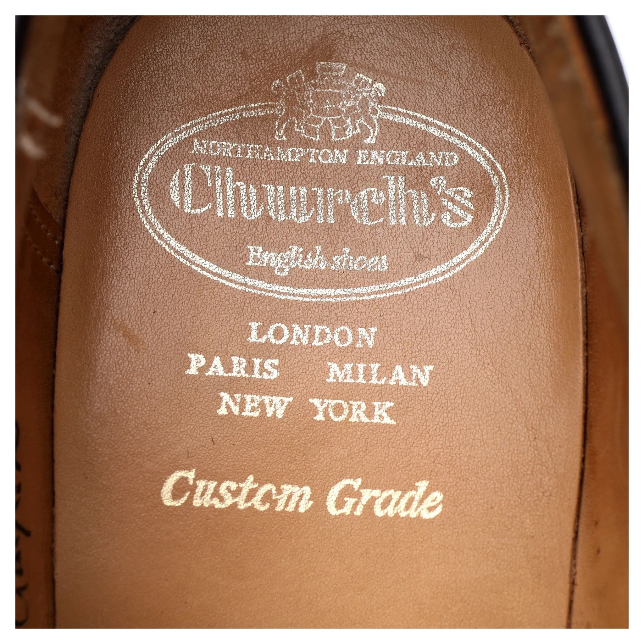 'Gayton' Dark Brown Leather Loafers UK 9 F