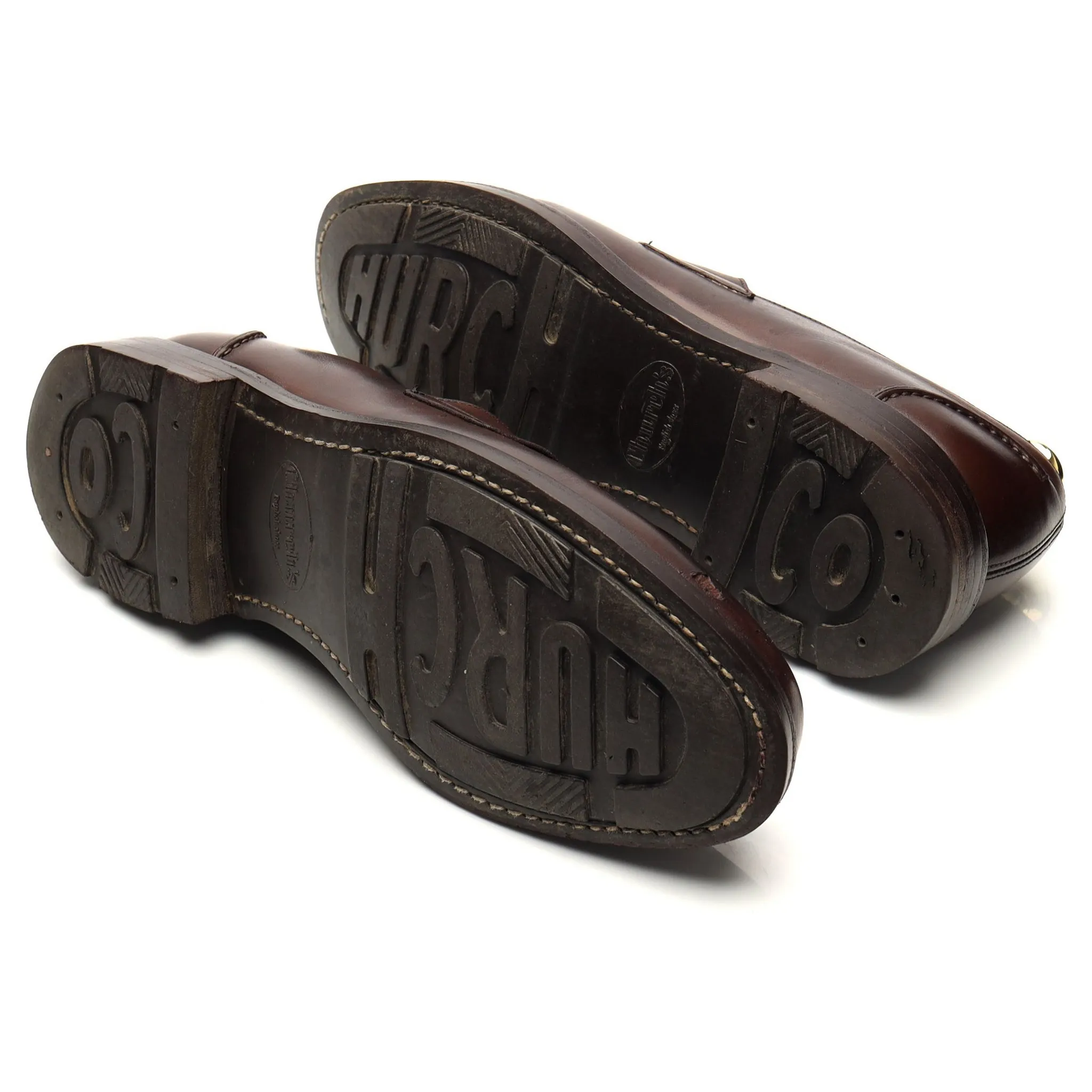'Gayton' Dark Brown Leather Loafers UK 9 F
